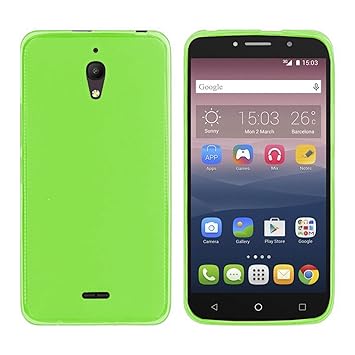 TBOC® Grün Gel TPU Hülle für Alcatel Pixi 4 (6) 3G (6.0 Zoll) Ultradünn Flexibel Silikonhülle [Nicht Compatible mit 4G]