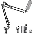 InnoGear Microphone Arm, Upgraded Mic Arm Microphone Stand Boom Suspension Stand with 3/8" to 5/8" Screw Adapter Clip for Blu