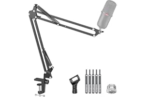 InnoGear Boom Arm Microphone Mic Stand for Blue Yeti HyperX QuadCast SoloCast Snowball Fifine Shure SM7B and other Mic, Medium