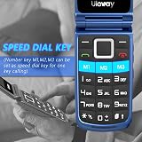 CHAKEYAKE G380D Senior Flip Phone Big Button 2G GSM SOS 1000mAh Blue view 5