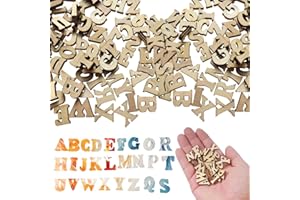 Mini Wooden Letters Set – 416 Smooth Letters for DIY Projects, Crafts, and Early Learning – Perfect for Decorating, Learning,