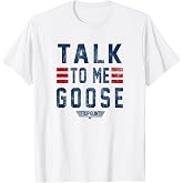 Top Gun Talk To Me Goose Distressed Text,Short Sleeve T-Shirt