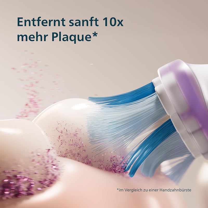 Sonicare 7100 elektrische Zahnbürste, Schallzahnbürste mit App, 4 Putzmodi, 3 Intensitätsstufen, Andruckkontrolle, EasyStart, SmarTimer, Marineblau, Modell HX7423/01 [Neue Technologie]
