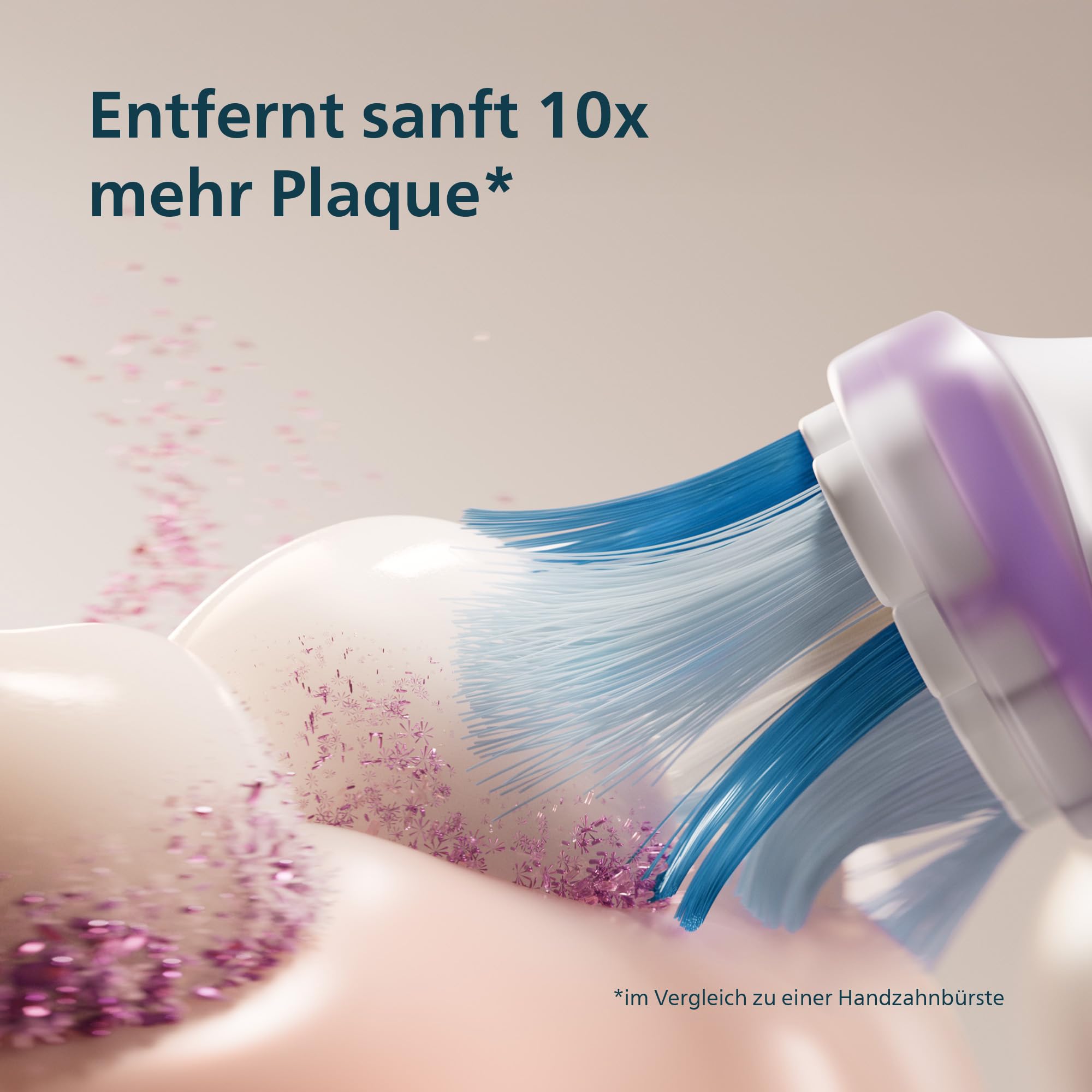 Philips Sonicare 7100 elektrische Zahnbürste, Schallzahnbürste mit App, 4 Putzmodi, 3 Intensitätsstufen, Andruckkontrolle, EasyStart, SmarTimer, Schwarz, 2er-Pack, Modell HX7429/03 [Neue Technologie] 4