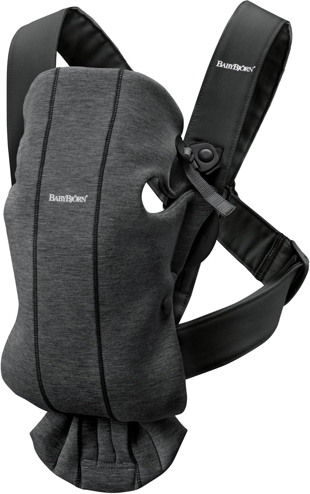 BabyBjörn Baby Carrier Mini 3D Jersey Charcoal Grey Newborn Carrier
