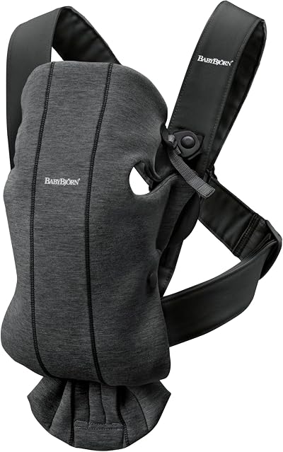 BabyBjörn Baby Carrier Mini 3D Jersey Charcoal Grey Newborn Carrier