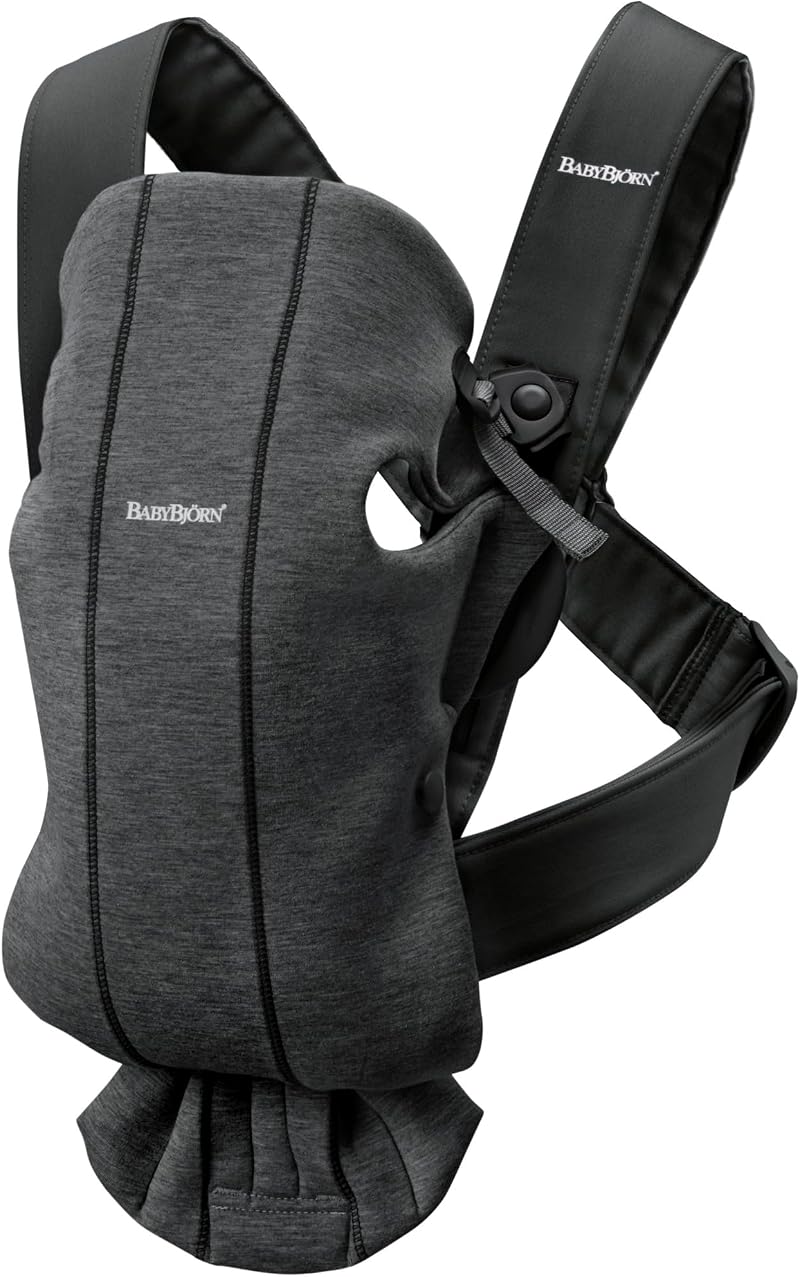 BabyBjörn Baby Carrier Mini 3D Jersey Charcoal Grey Newborn Carrier