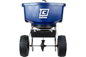 CHAPIN INTERNATIONAL Chapin 88800B Spreader, Rock Salt, Ice Melt, Contractor, SaltPro, Walk Behind, Spiked Auger, Adjustable Baffles, 12" Tires, Enclosed Greased Gears, Ergo T-Handle, Weather-Resistant, Rain Cover, 100Lbs