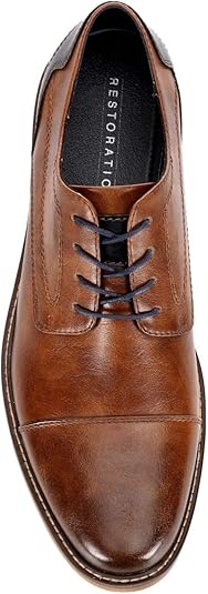 restoration mens justin lace up cap toe oxford shoes