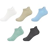 SERISIMPLE Ultra-Soft Viscose Bamboo Kids No-Show Socks Ankle Thin Comfortable Low Cut Socks for Boys&Girls Non Slip 5 Pairs