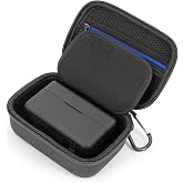 CASEMATIX Travel Case Compatible With DJI Mic 2 Wireless Microphone Kit or Original - Compact Lavalier Microphone Protection to Carry Lav Mic in Charging Case and Small Accessories