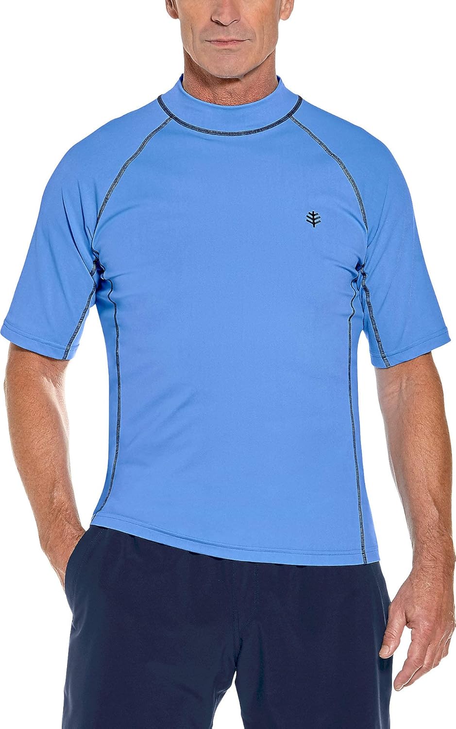 Coolibar Mens Upf 50 Plus Short Sleeve Swim Shirt Uk Clothing