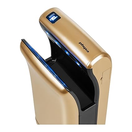 Physa BARI GOLD Händetrockner Airblade (elektrisch, 5s, LED-Display, 1.200W, 230V, Luftgeschwindigkeit: 90 m/s, 32.000 U/min,