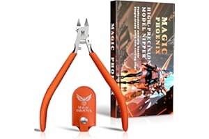 MAGIC PHOENIX Ultimate Model Nippers, Ultra-thin Single Blade Flush Cutter for Gundam & Resin & Plastic Models, Cr-V Steel with Non-Stick Coating, Ergonomic Non-slip Grip (Professional Grade)