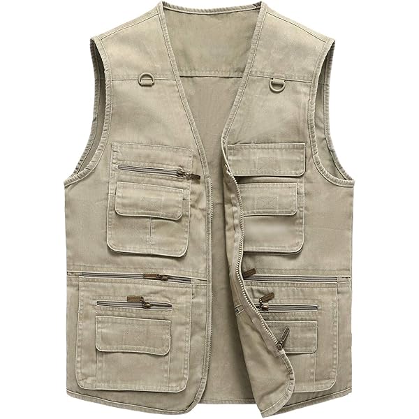 Men's Lightweightmulti-Pocket Vest Men's Casual Sleeveless