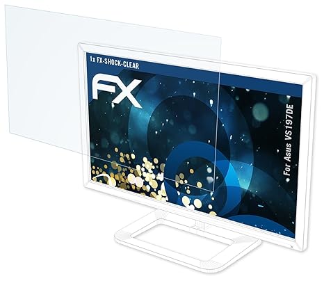 atFolix Schutzfolie kompatibel mit Asus VS197DE Panzerfolie, ultraklare und stoßdämpfende FX Folie