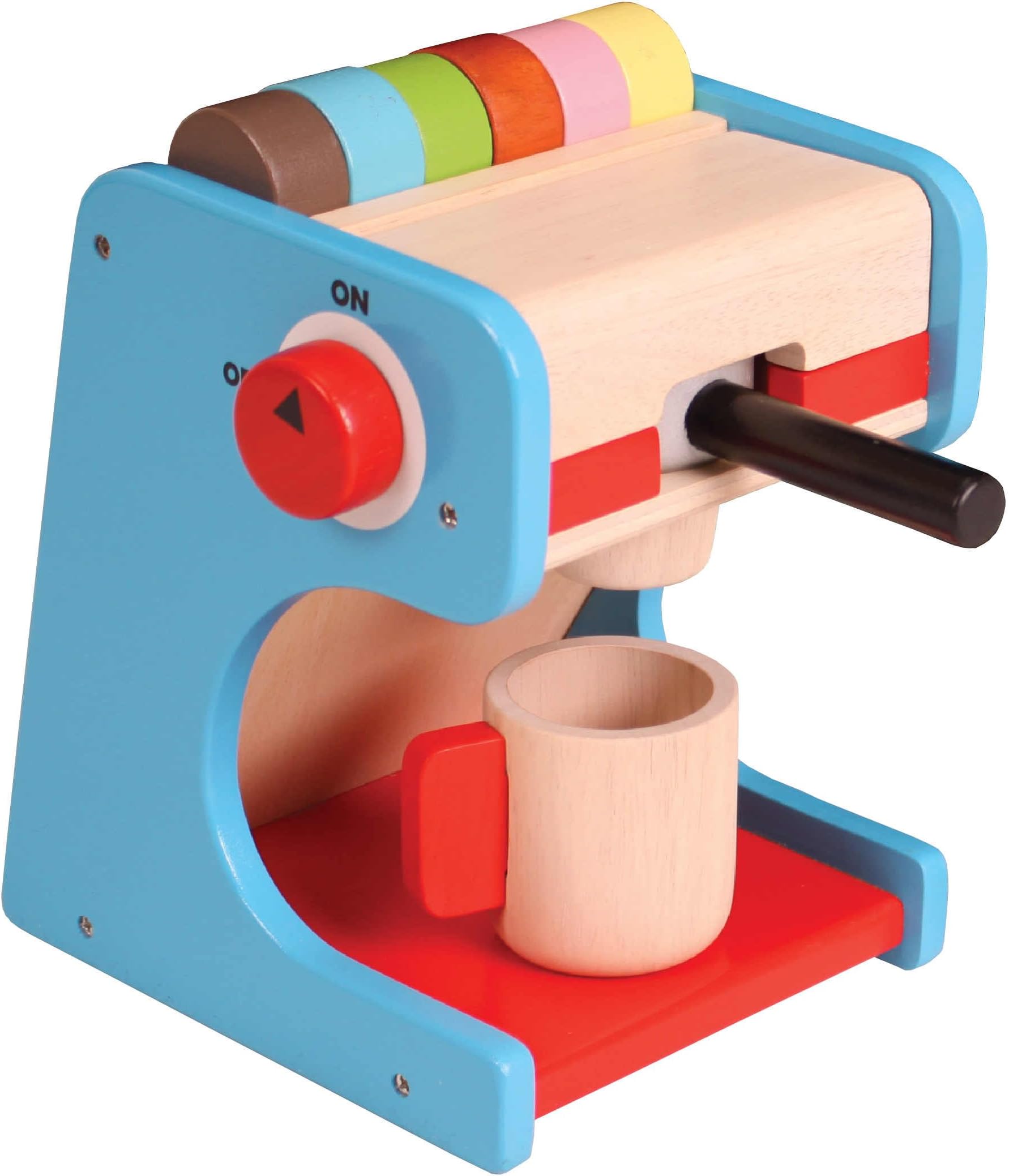 Wooden Coffee Machine Set - Includes Pretend Coffee Pods
