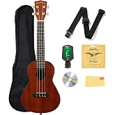 Kala MK-C Makala Concert Ukulele Bundle with Gig Bag, Tuner, Strap, Aquila Strings, Online Lessons, Austin Bazaar Instructional DVD, and Polishing Cloth