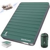 PineHike 2 Person Queen Size Camping Sleeping Pad, 4" Thick Memory Foam Mat | with Built-in Electric Pump, 9.5 R-Value Insulated Double Air Mattress Sleeping Pads for Car Travel