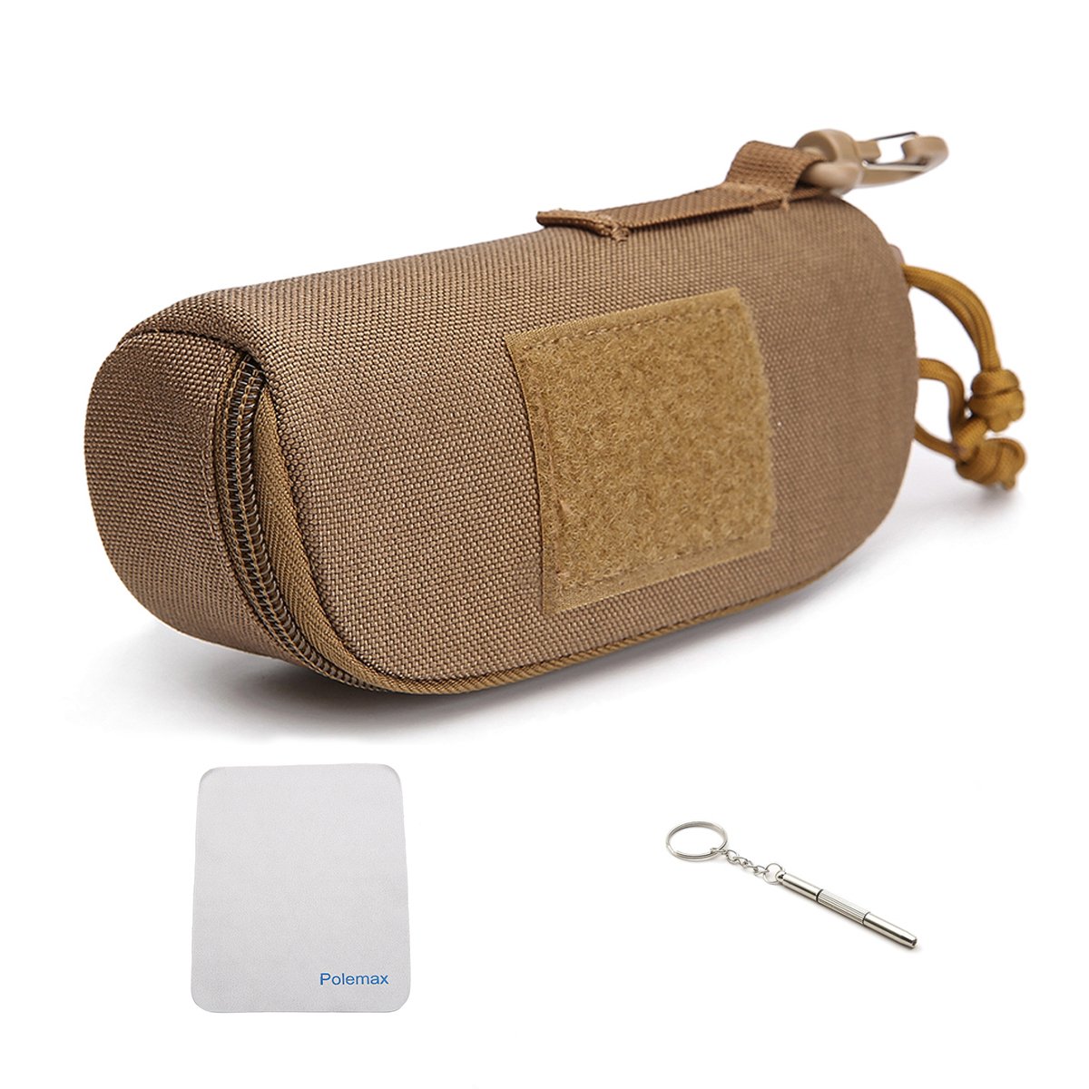 Tactical Molle Zipper 1000D Nylon Sunglasses Case Eyeglasses Hard Case