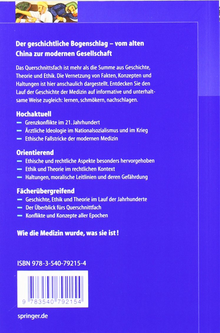 Geschichte Der Medizin Fakten Konzepte Haltungen Springer Lehrbuch Amazon De Eckart Wolfgang U Bucher