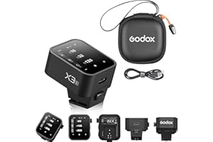 Godox X3 X3S Flash Trigger for Sony, Touchscreen interface & local controls, Built-in Type-C Charging Battrery, TTL HSS 2.4G Wireless Speedlite Trigger kit with Storage Bag for indoor outdoor shooting