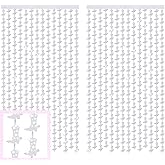 MEMOVAN Cowgirl Boot Foil Curtain Set of 2 Last Rodeo Curtain Backdrop Glitter Disco Cowgirl Backdrop Silver Tinsel Foil Fringe Curtains for Photo Birthday Bachelorette Nashville Rodeo