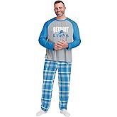 FOCO Detroit Lions Men's Pajama Shirt and Pants Lounge Set