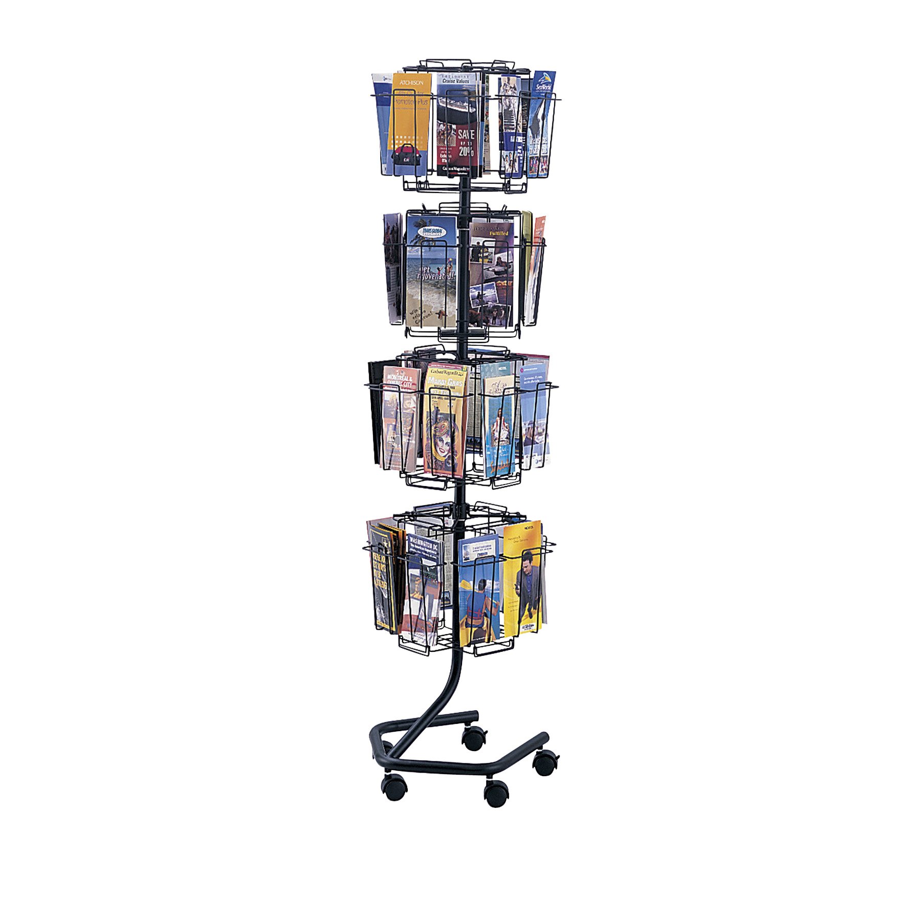Safco A4/ DL Pockets Rotating Floor Standing Display Unit