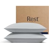 REST&reg; Evercool&reg;+ Cooling Pillowcases for Hot Sleepers, Standard, 2PCS | IONIC+ Silver-Infused Yarn for Hygienic Sleep, Cool-to-Touch, Silky Smooth for Hair, High-Elastic Snug Fit, Machine Washable