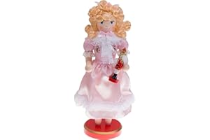 Clever Creations Clara 14 Inch Traditional Wooden Nutcracker, Festive Christmas Décor for Shelves and Tables