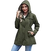 RUMIA Raincoat Women Waterproof Long Hooded Trench Coats Lined Windbreaker Jackets for Women 2026 S-2XL