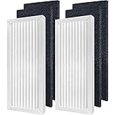 MAXTBEE 990051000 True HEPA Air Purifier Replacement Filter Compatible with Hamilton Beach TrueAir 04383 04384 04385 04386 Compact Pet Air Purifiers, 2 HEPA Filters and 4 Activated Carbon Pre-Filters