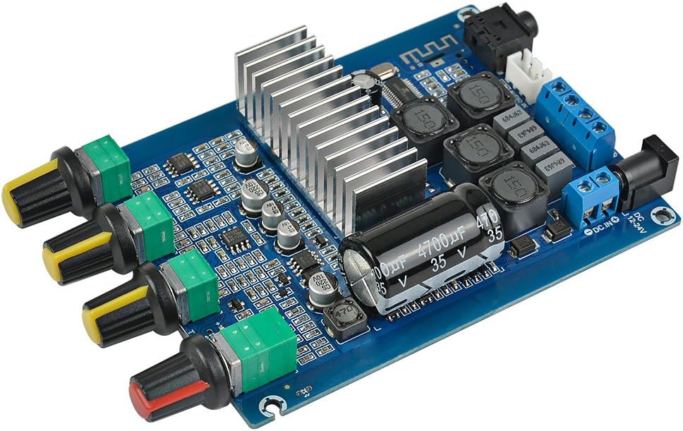 AOSHIKE DC12-24V TPA3116 Dual Channel Bluetooth 4.2 Digital Amplifier Board 50Wx2 2.0 Audio Amplificador with Volume Adjustment