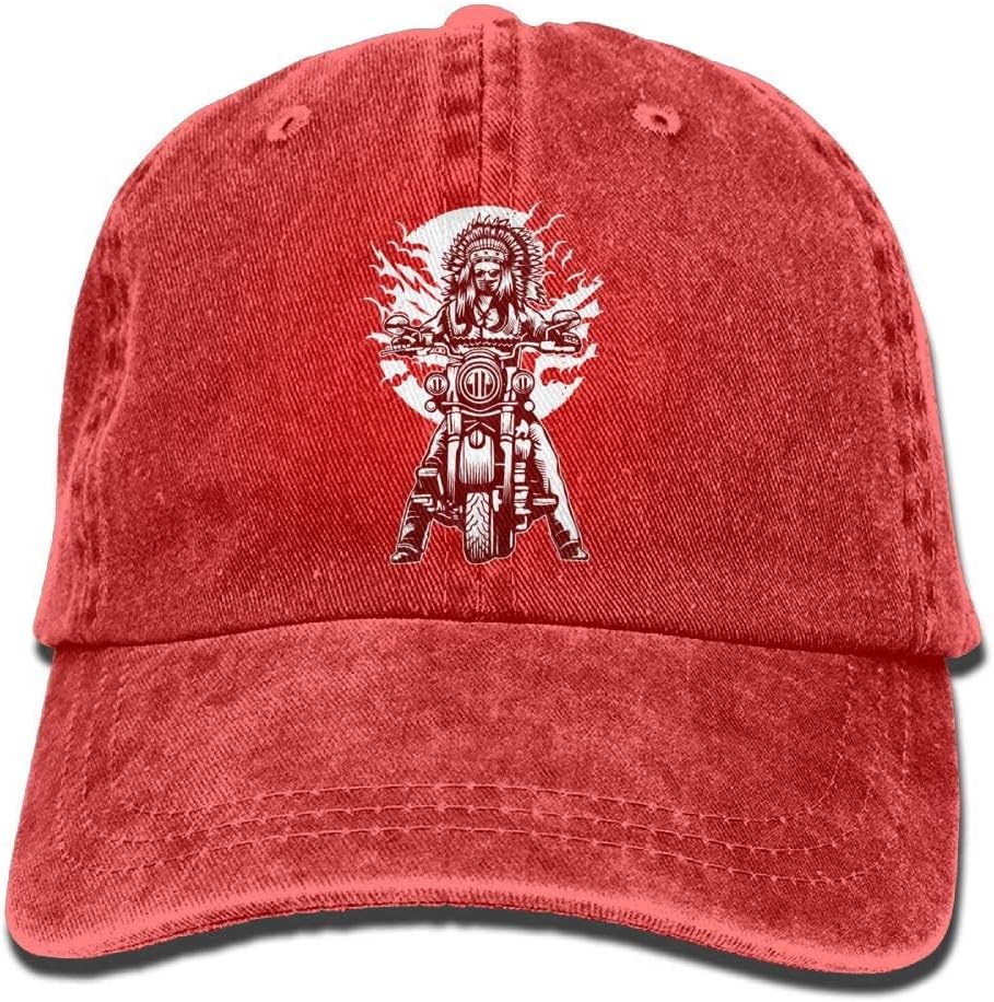 yang shucheng Indian Motorcycle Denim Hat Adjustable Womens Funny Baseball Caps