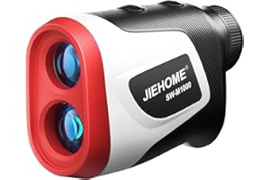 JIEHOME Golf Rangefinder 6X Golf Range Finder with Slope Flag-Lock Pin Sensor Vibration Continuous Scan Rechargeable - Tournament Legal Golf Laser Rangefinders