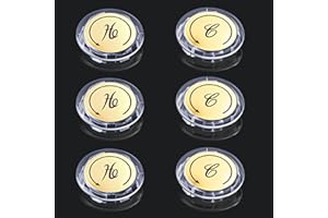 JAVIIX （6 Pcs） Cold and hot Water Faucet Index Button for Delta/LDR/Delex/Peerless Two Clear Handles Bathroom Faucet Knobs Replacement