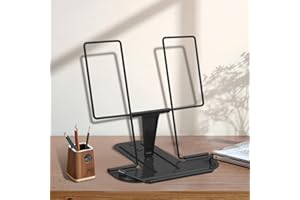 Honagu Book Stand for Reading, Adjustable Reading Rest Book Holder, Documents Holder, Sturdy Typing Stand for Recipes Textboo
