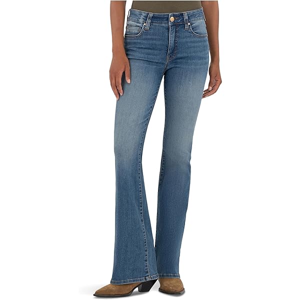 KUT from the Kloth Women's Ana High-Rise Fab Ab Flare-Baby Dn All