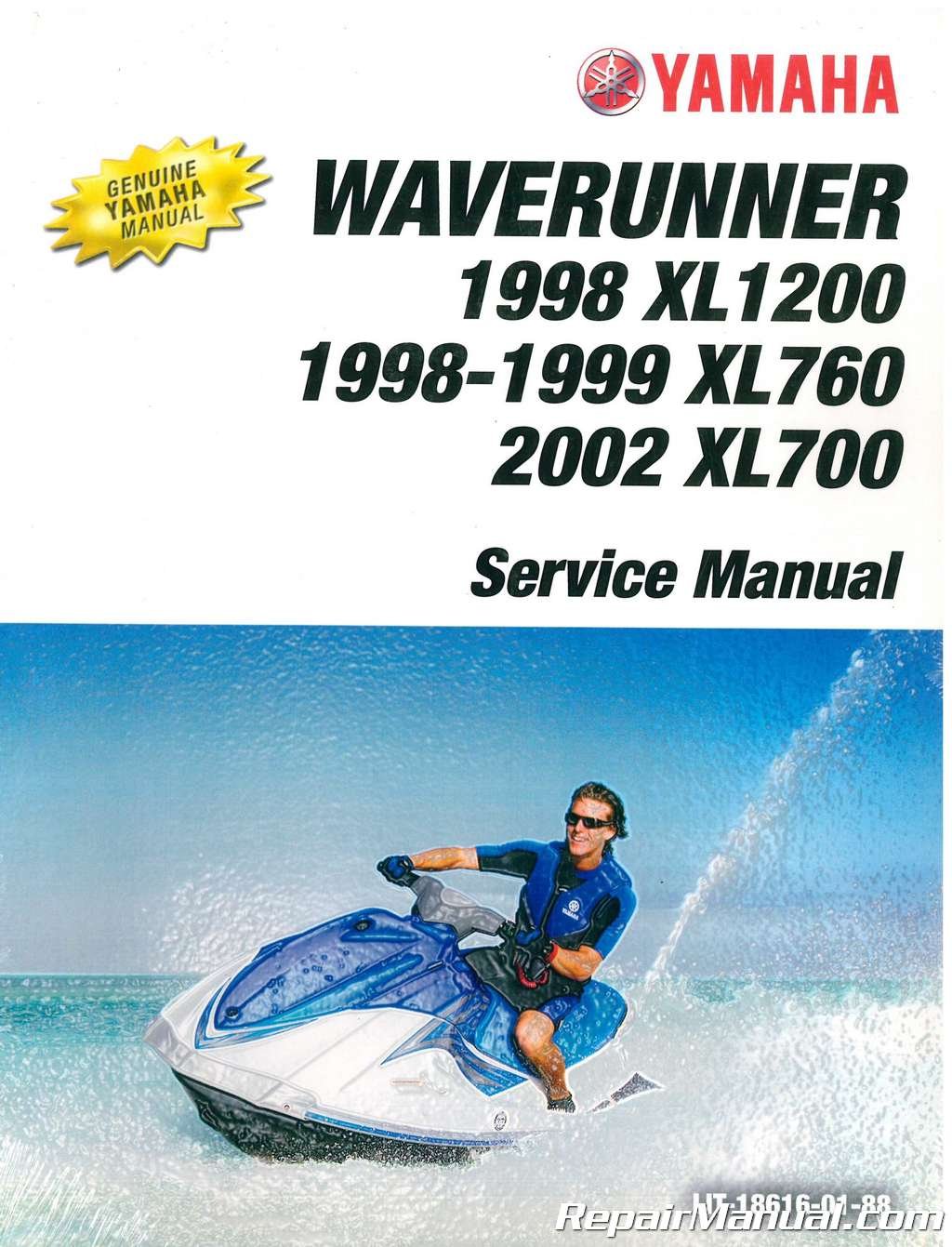LIT-18616-01-88 1998 Yamaha XL1200 1998-1999 XL760 2002 XL700 Service Manual  Paperback – 2004