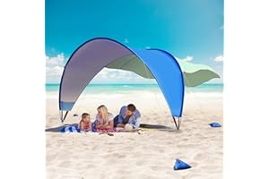 TOBTOS UPF 50+ Pop Up Beach Tent, Easy Set Up Beach Umbrella, Sun Shelter for 2-3 People UV Protection Portable Sunshade, Baby Canopy Cabana, Lightweight with Carry Bag