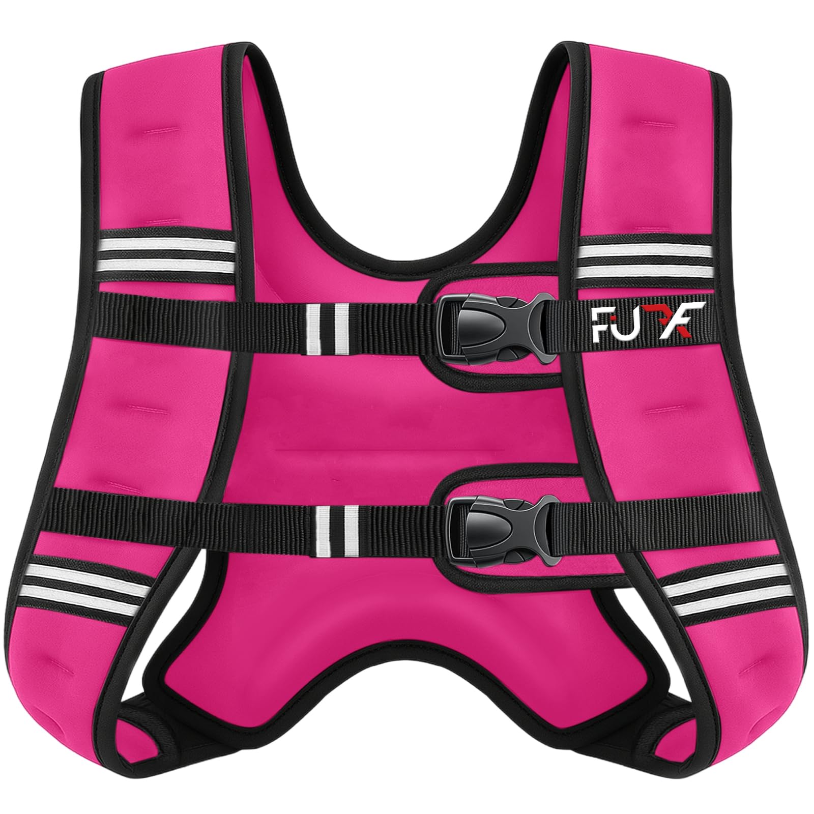 FUFF Weighted Vest 25lb Weights with Reflective Stripe, Weighted Vest for Men Women Strength Training Running Walking Jogging Image FUFF Weighted Vest 25lb Weights with Reflective Stripe, Weighted Vest for Men Women Strength Training Running Walking Jogging Image