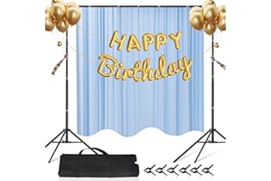 Maxztill 8.5x10 FT Backdrop Stand, Photo Backdrop Stand Kit, Adjustable Backdrop Stand for Parties, Background Stand with 6 Backdrop Clamps and Carring Bag for Wedding Photography Parties Decoration