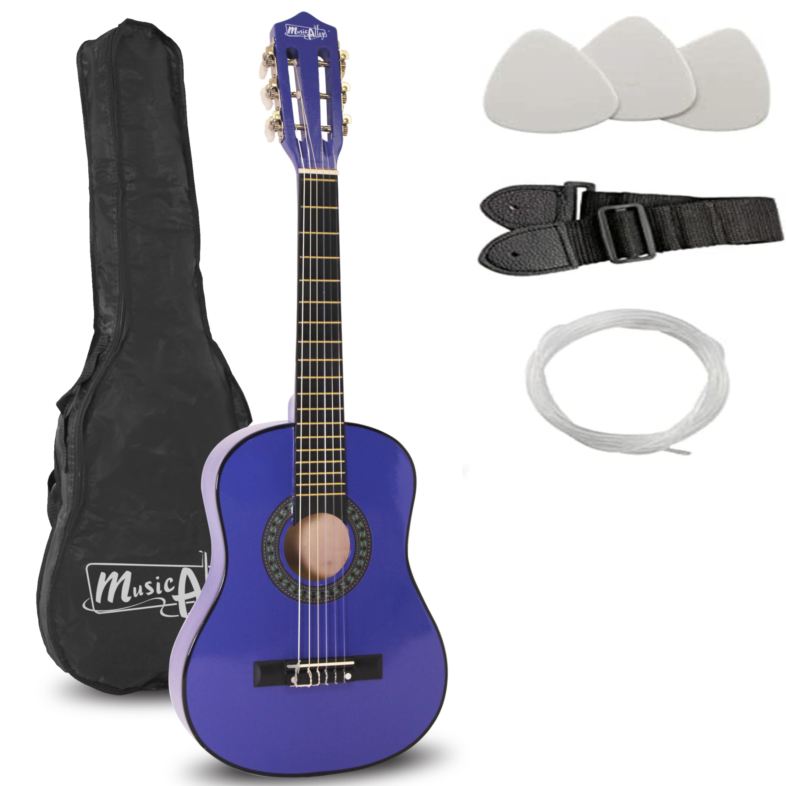 Music Alley Kids Acoustic Guitar 30” Classical Junior Guitar with Bag – Nylon Strings, Basswood Body, Beginner Guitar for Boys & Girls Ages 3–7 — image 1