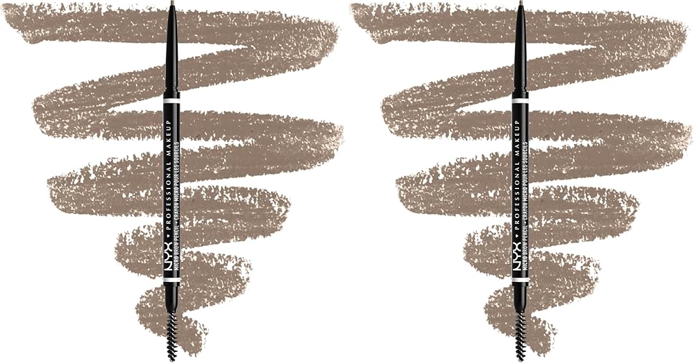 NYX Micro Brow Pencil Dual Ended Ash Blonde Pack of 2