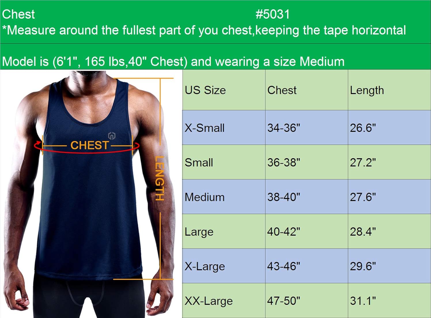 Neleus Men's 3 Pack Dry Fit Y-Back Muscle Tank Top: Clothing
