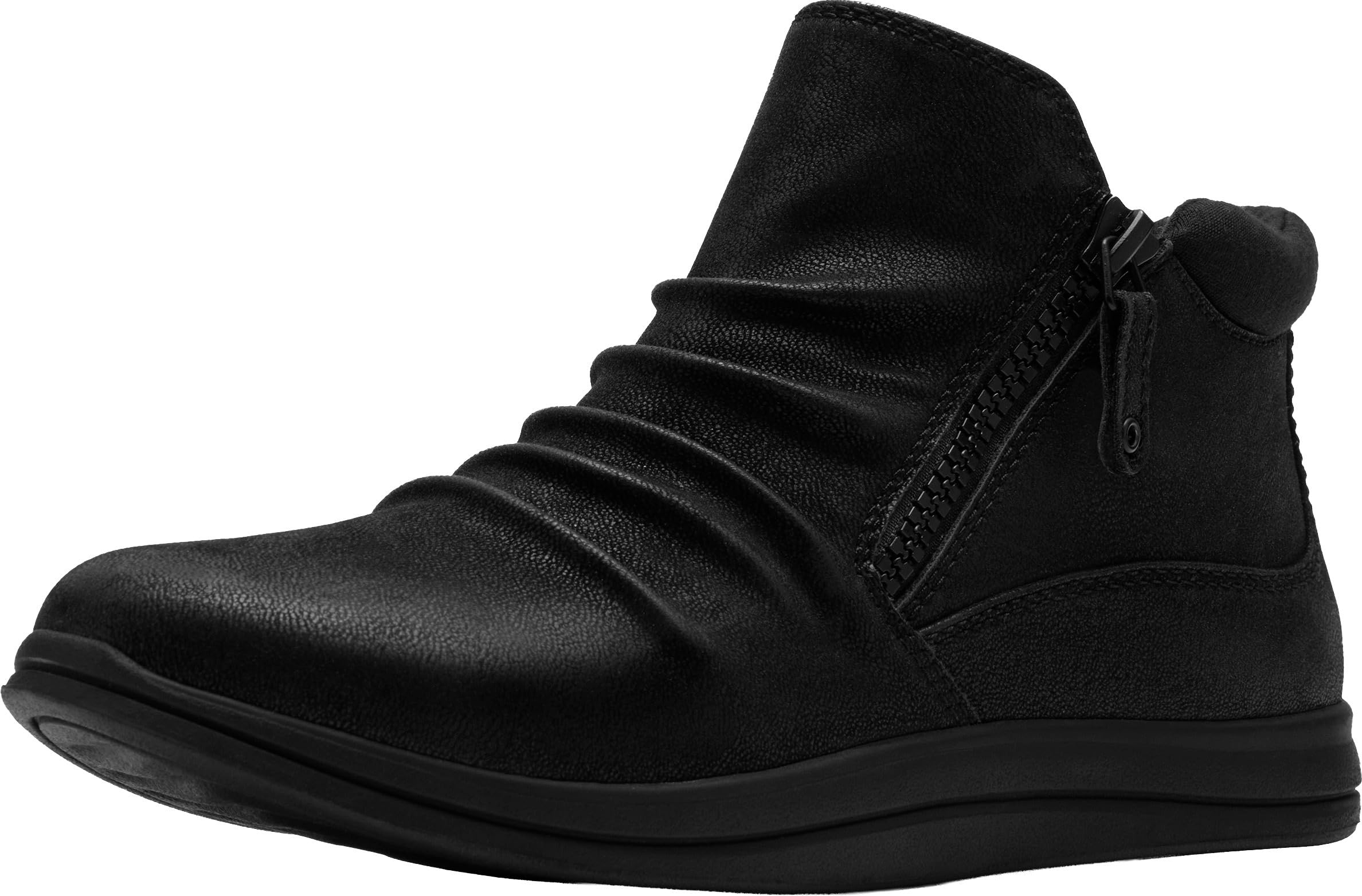 Clarks Women’s Breeze Path Cloudsteppers Ankle Boots, Black Textile, 8