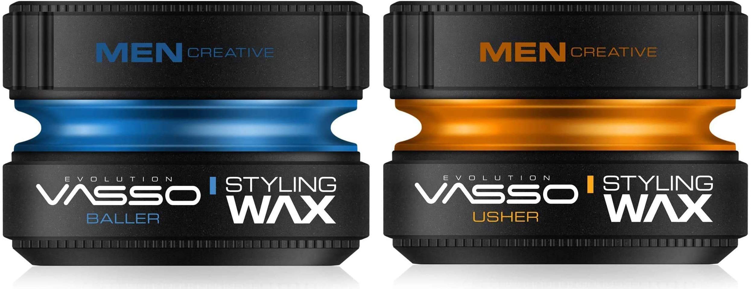 Vasso Pro-Aqua Baller Blue & Usher Orange Hair Styling Gel Wax 150ML - 2Pcs