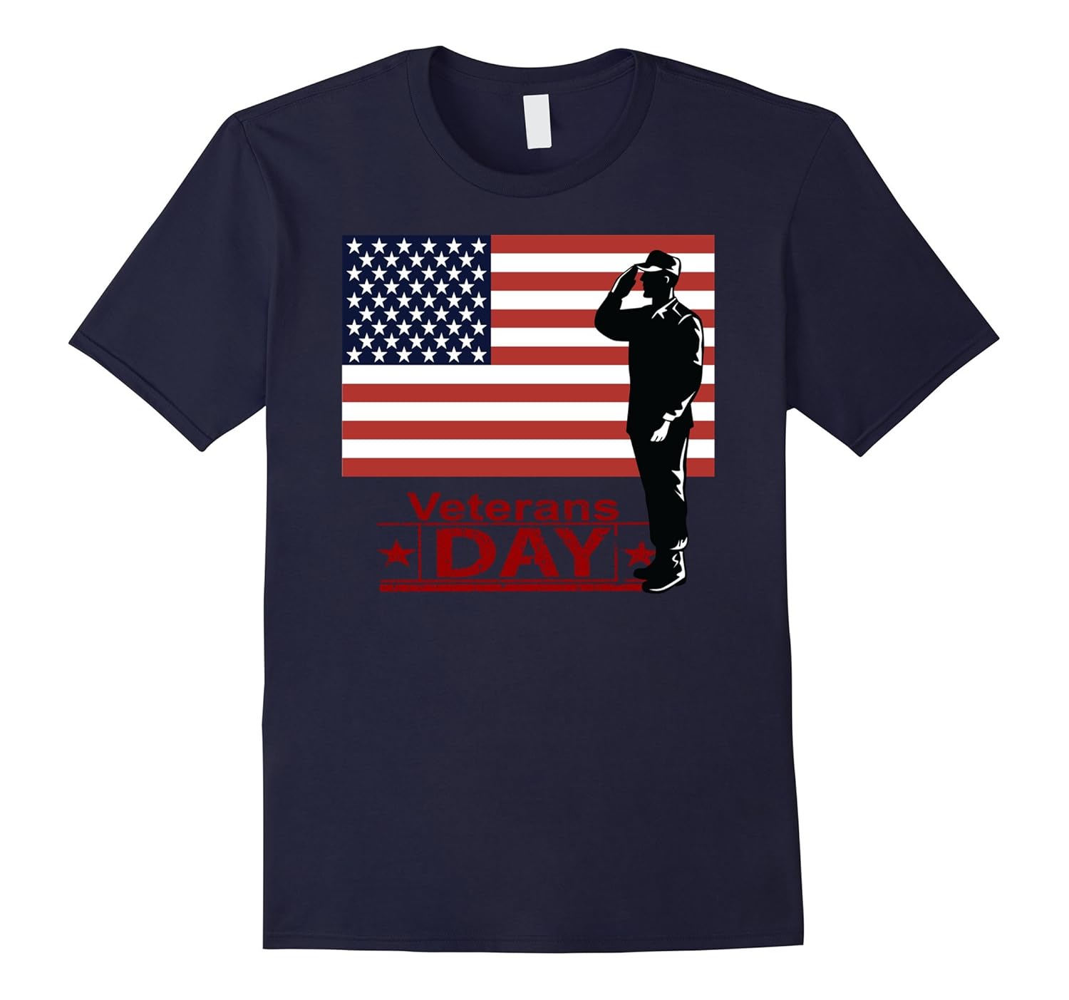 Veterans Day T-Shirt - Veteran Shirt Soldier Salute US Flag-Rose