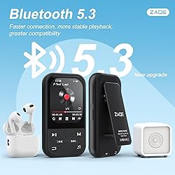 128GB MP3 Player - Clip MP3 Player with Bluetooth